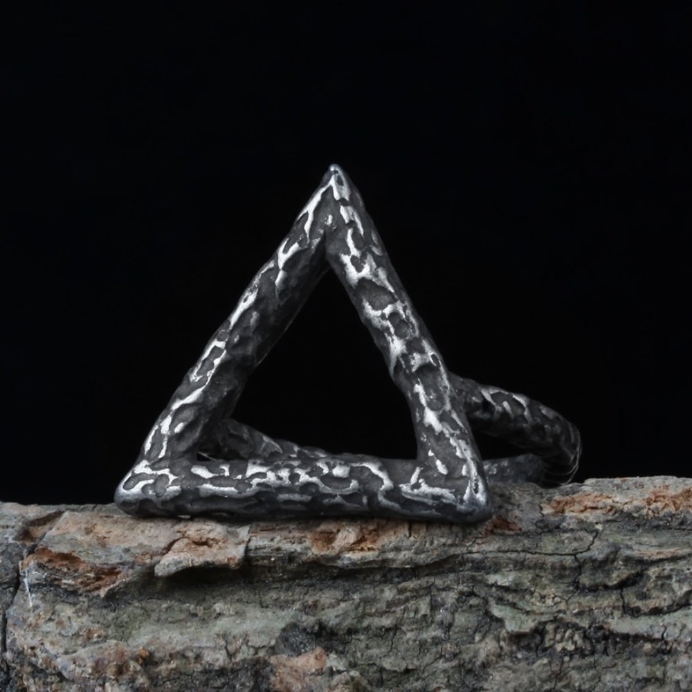 Fire Element Wicca Triangle Ring