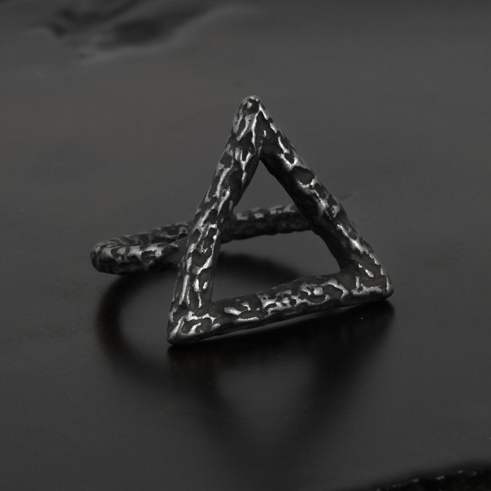 Fire Element Wicca Triangle Ring
