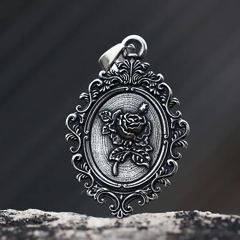 Floral Victorian Mirror Pendant - Chrome Cult
