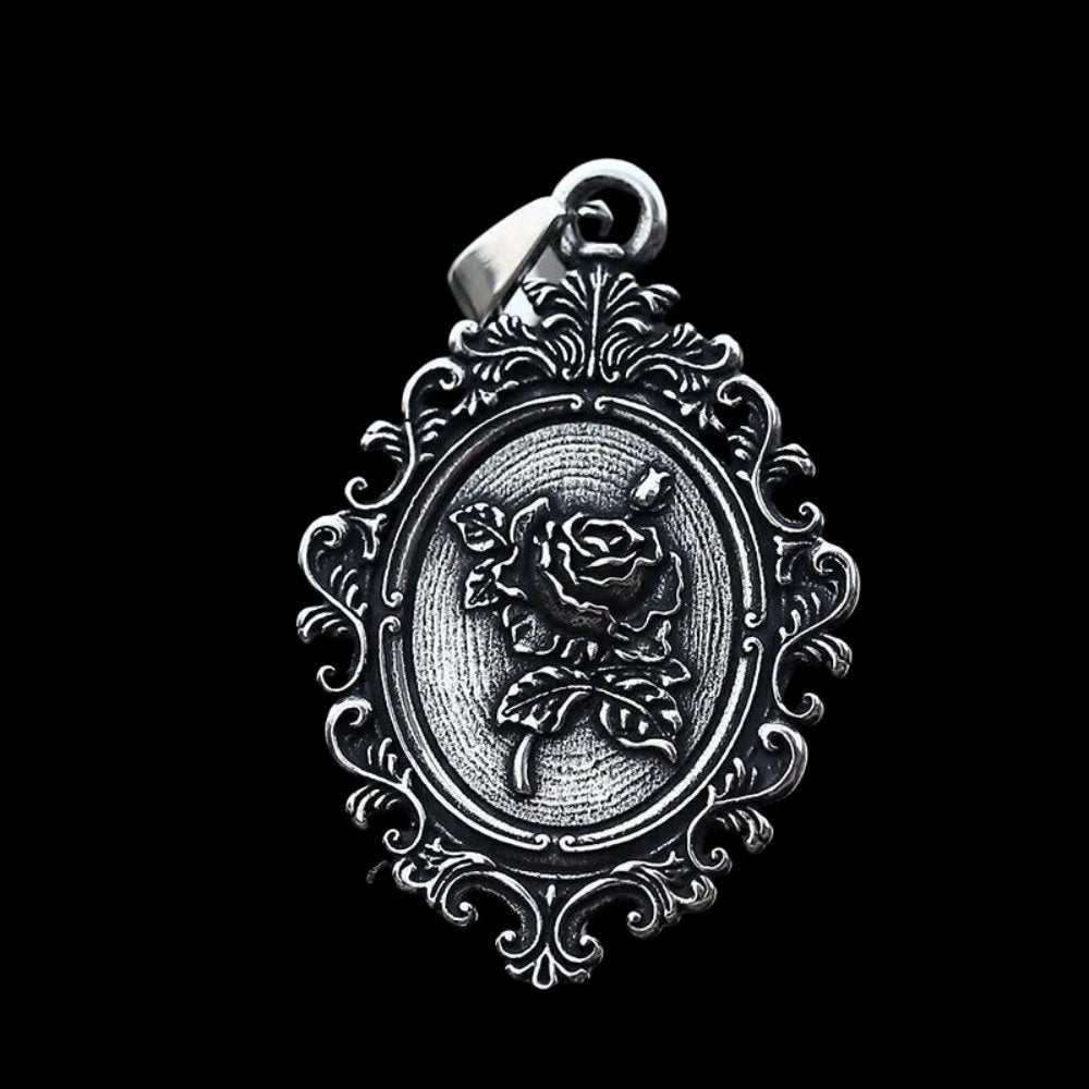 Floral Victorian Mirror Pendant - Chrome Cult