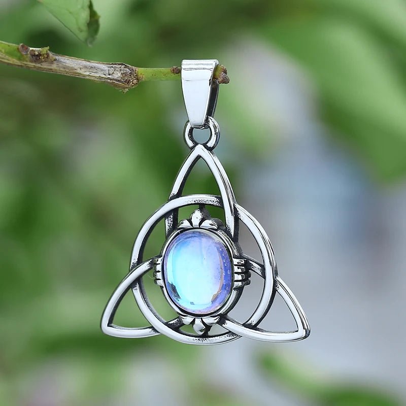 Gem Celtic Triquetra Pendant - Chrome Cult
