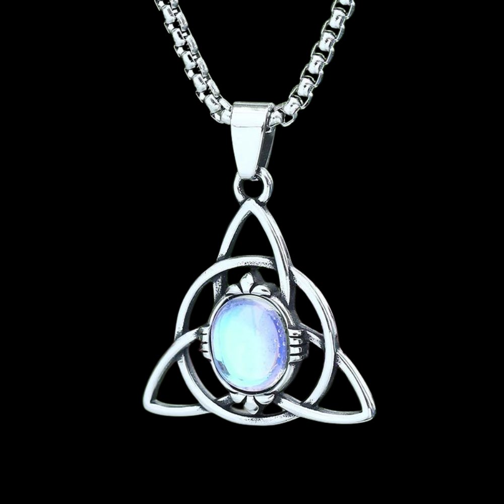 Gem Celtic Triquetra Pendant - Chrome Cult