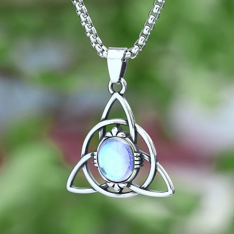 Gem Celtic Triquetra Pendant - Chrome Cult