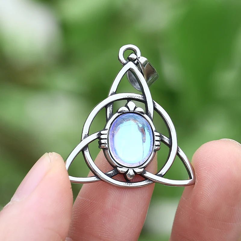 Gem Celtic Triquetra Pendant - Chrome Cult