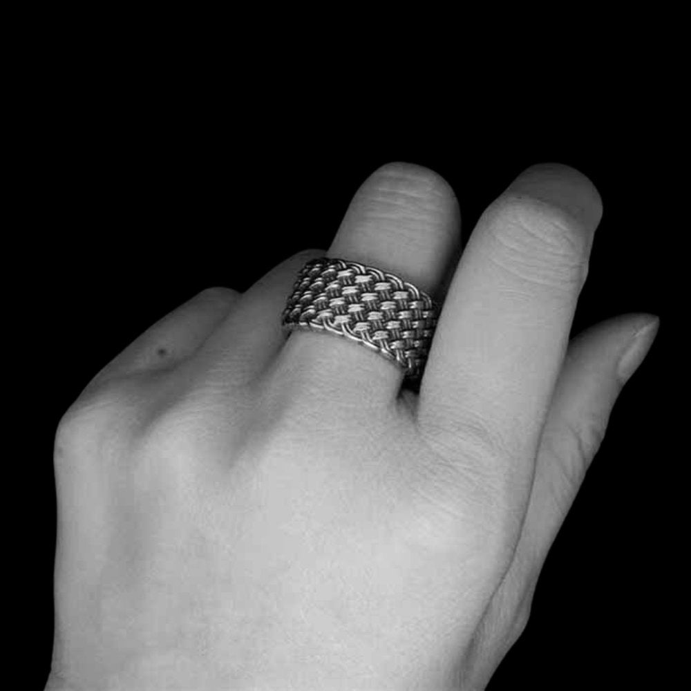 Geometry Mesh Ring - Chrome Cult