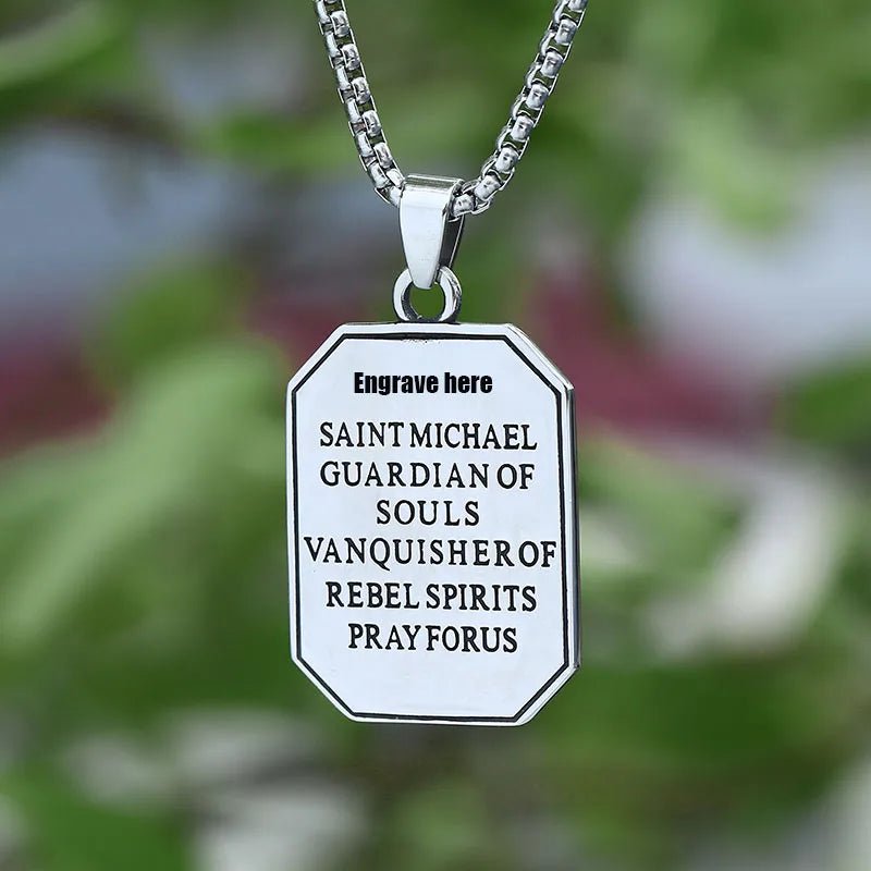 Good Versus Evil Saint Michael Pendant - Chrome Cult