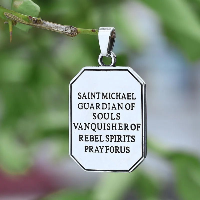 Good Versus Evil Saint Michael Pendant - Chrome Cult