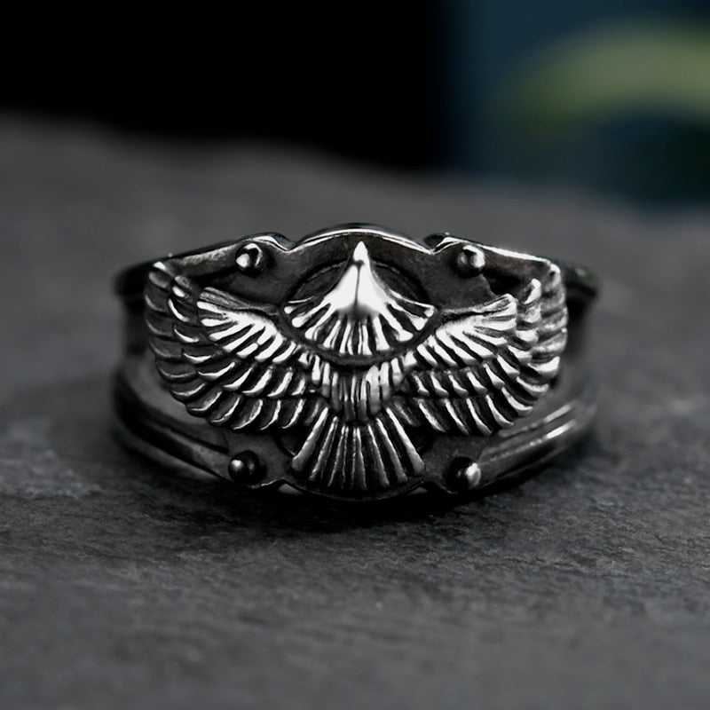 Goshawk Eagle Ring - Chrome Cult