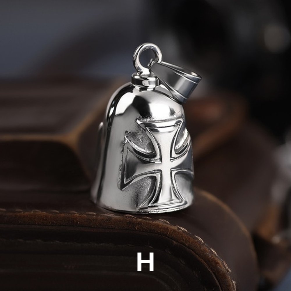 Gothic Guardian Bell Pendant | Stainless Steel Gothic Jewelry