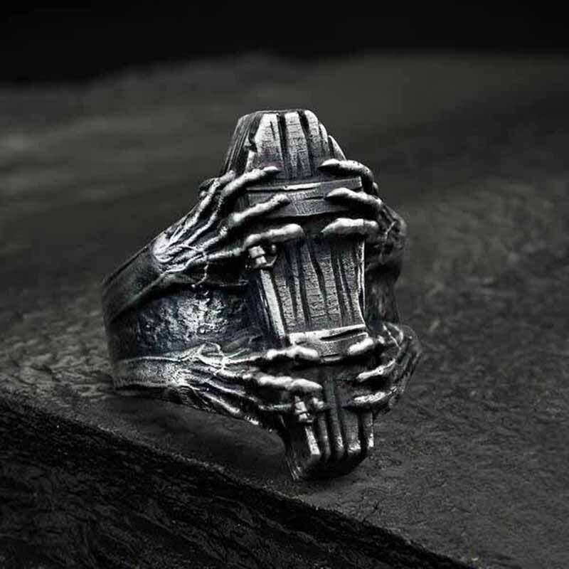 Grave Coffin Ring - Chrome Cult