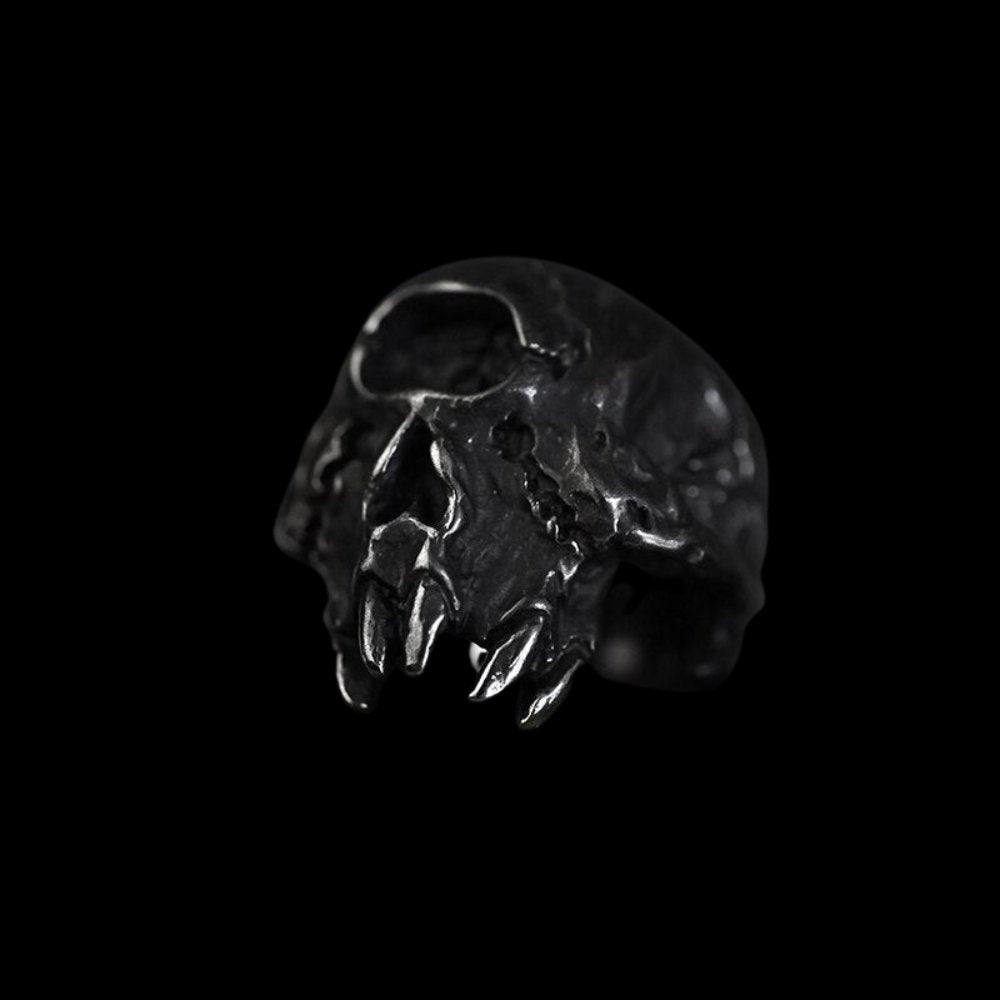 Greek Mythology Cyclops Skull Ring - Chrome Cult