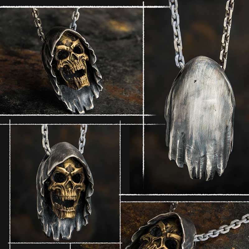 Grim Reaper Skull Pendant