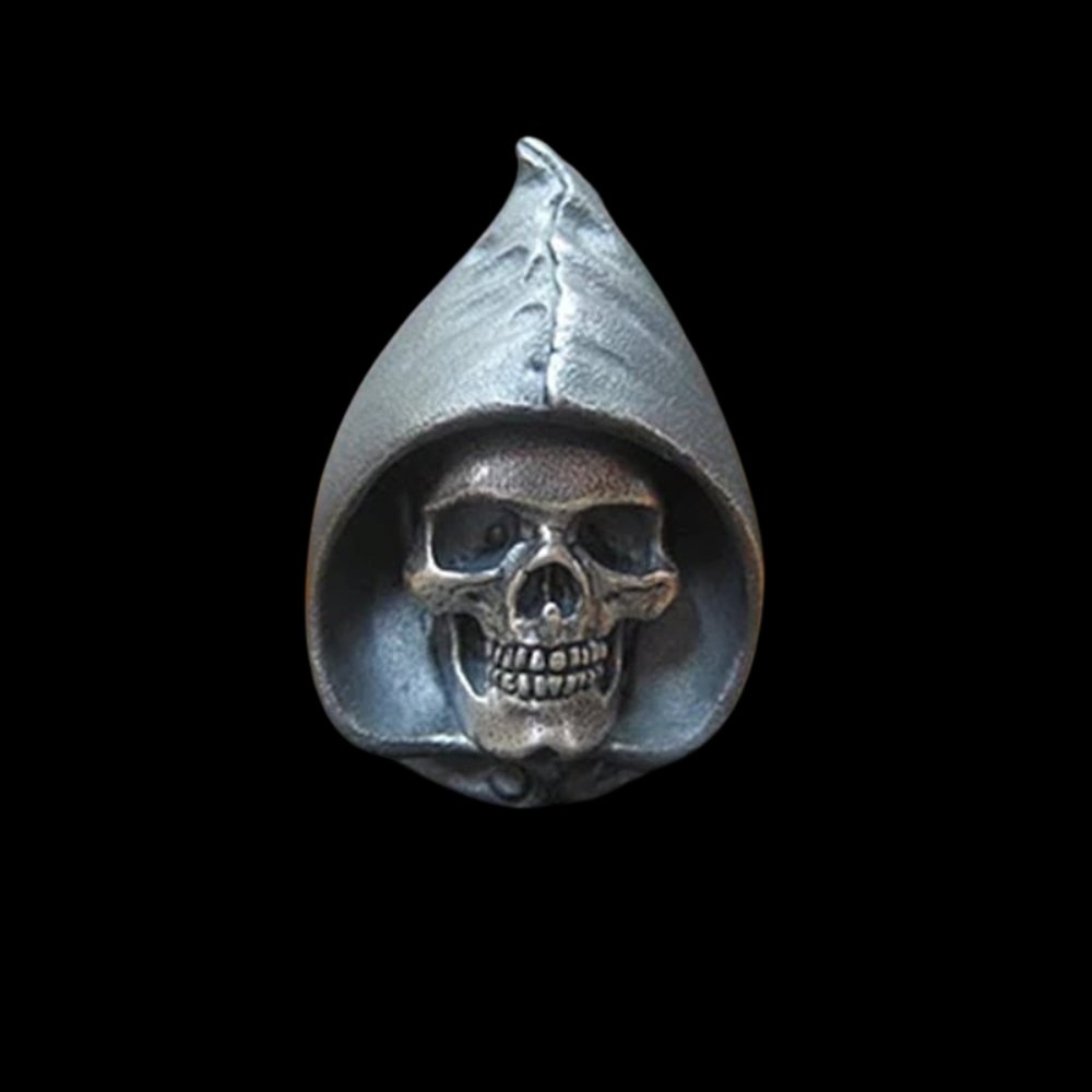 Grim Reaper Skull Ring - Chrome Cult