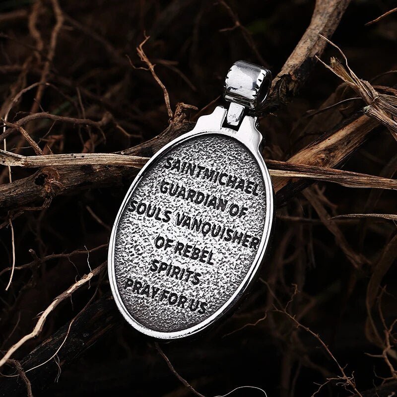 Guardian Cross Saint Michael Pendant - Chrome Cult