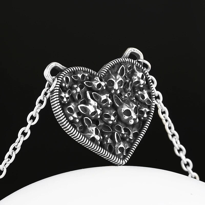 Heart Of Cat's Pendant - Chrome Cult