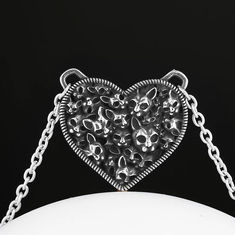 Heart Of Cat's Pendant - Chrome Cult