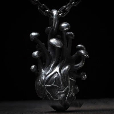 Heart Of Mushrooms Pendant - Chrome Cult