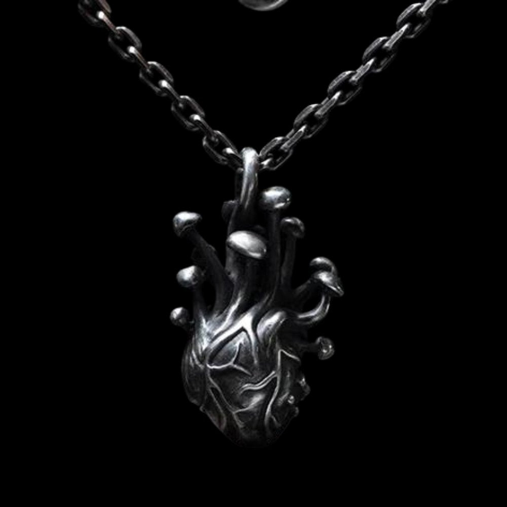 Heart Of Mushrooms Pendant - Chrome Cult