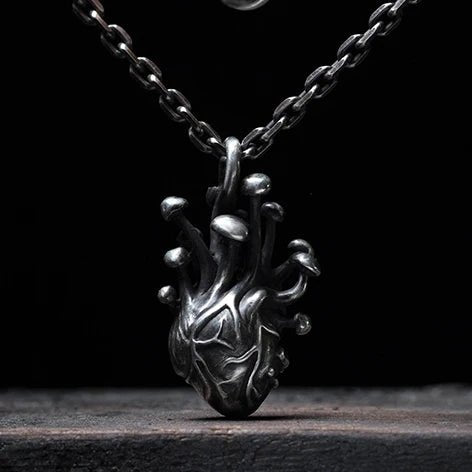 Heart Of Mushrooms Pendant - Chrome Cult