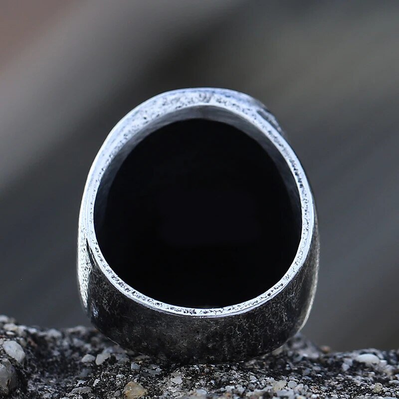 Hidden Yin and Yang Skull Ring - Chrome Cult