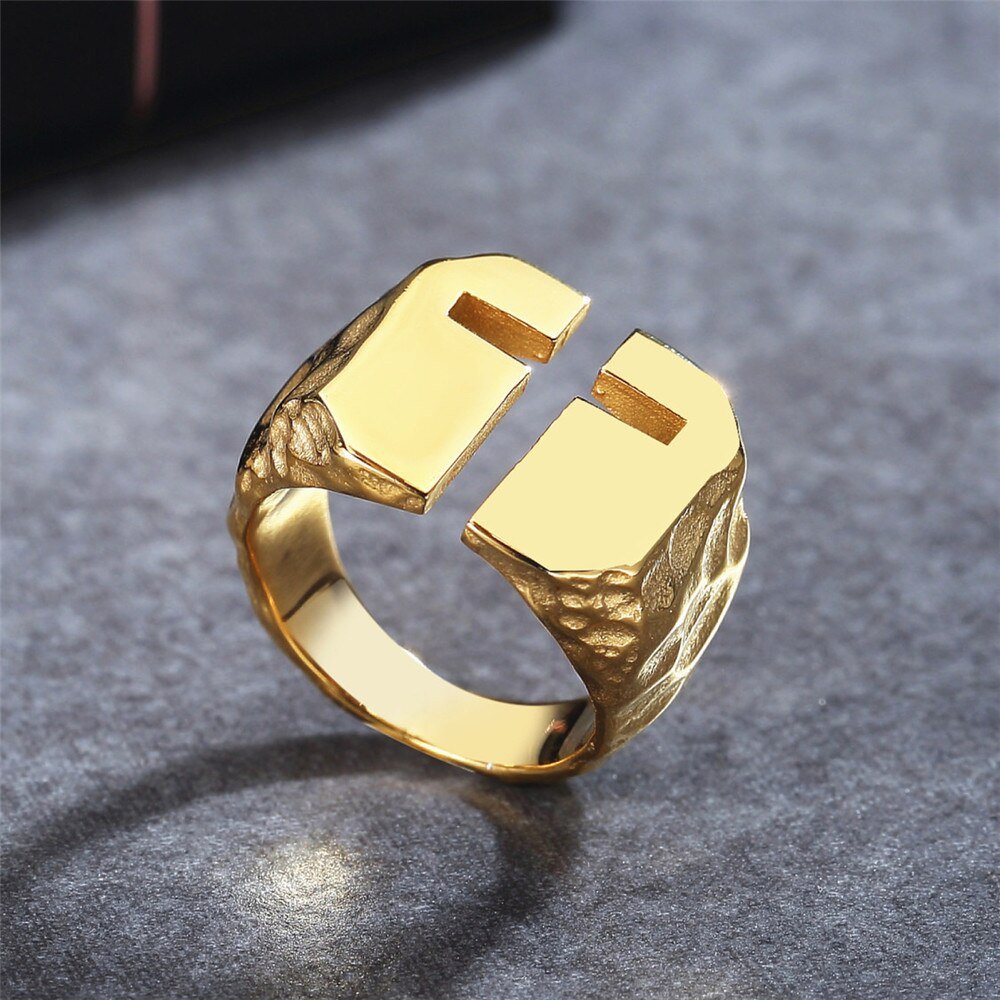 Hollow Cross Ring - Chrome Cult