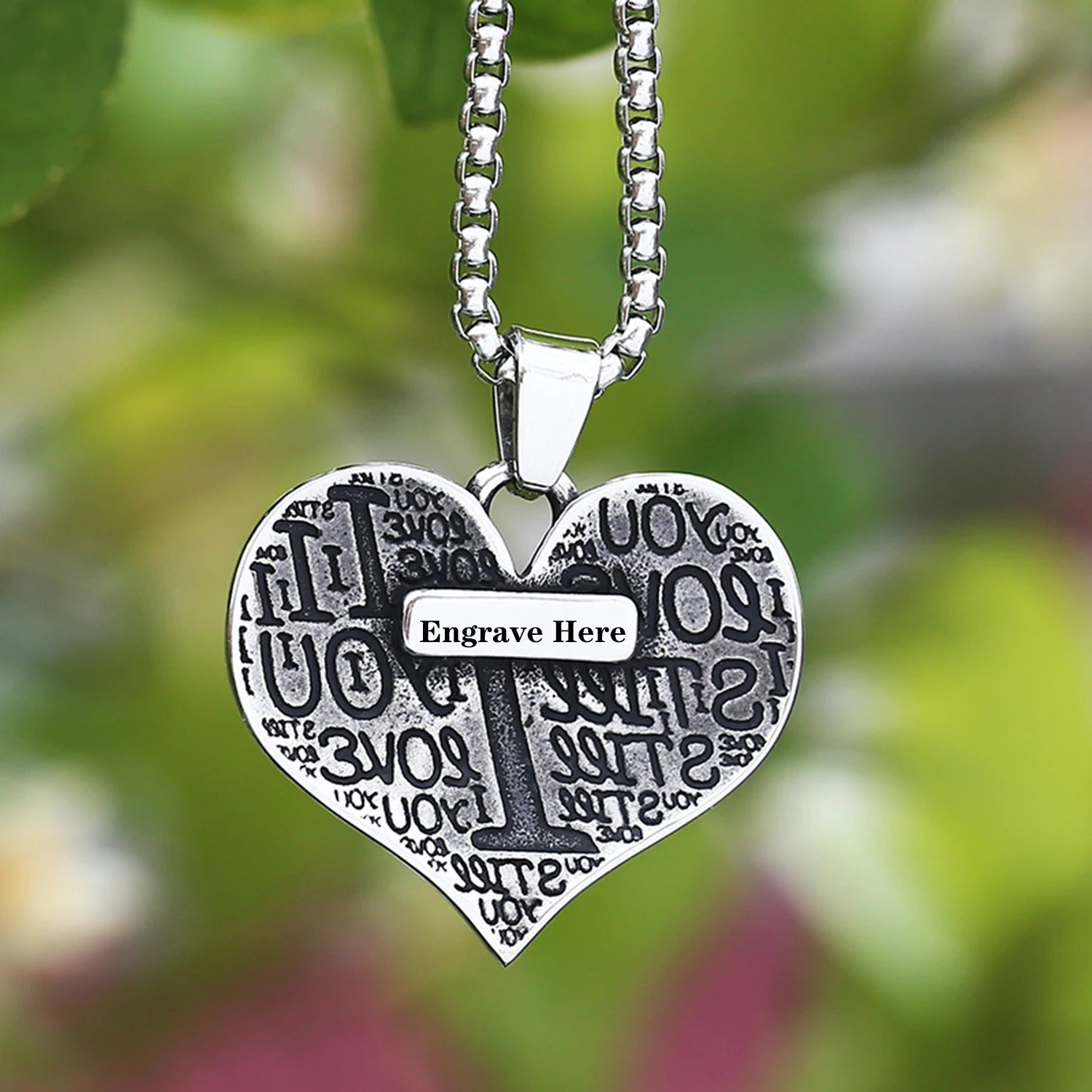 I Still Love You Endlessly Heart Pendant - Chrome Cult