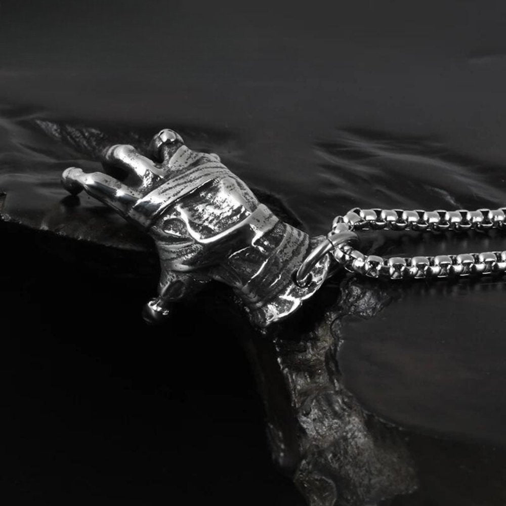 Idle Hands Are The Devils Toys Pendant - Chrome Cult