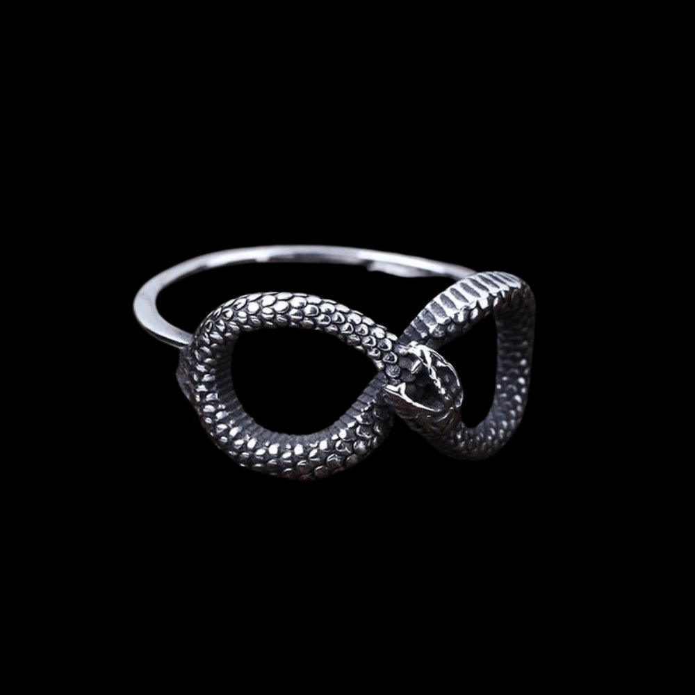 Infinity Snake Ring - Chrome Cult