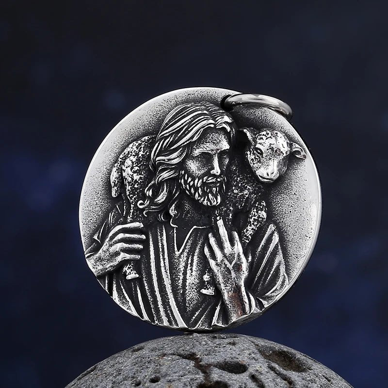 Jesus Blood Of The Lamb Pendant - Chrome Cult