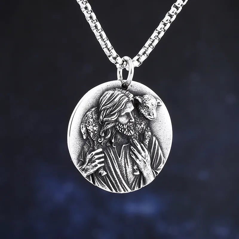 Jesus Blood Of The Lamb Pendant - Chrome Cult