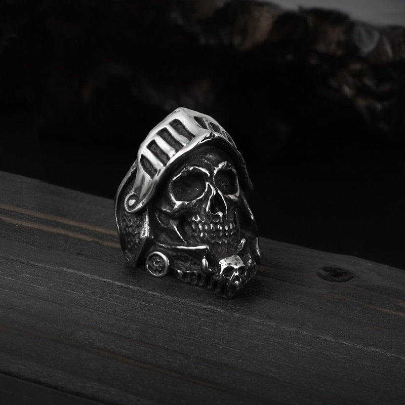 Knight Skull Ring - Chrome Cult