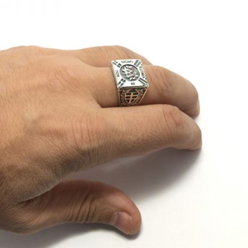 Knights Templar Crown Ring - Chrome Cult