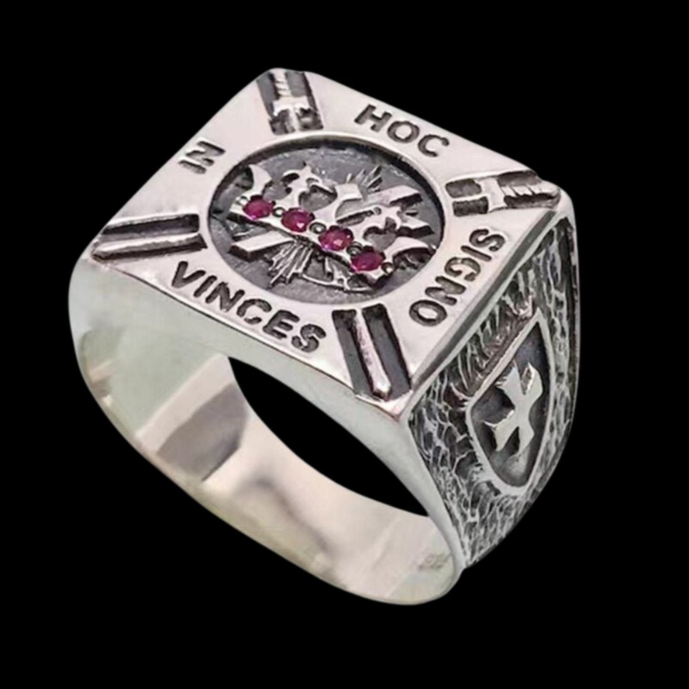 Knights Templar Crown Ring - Chrome Cult