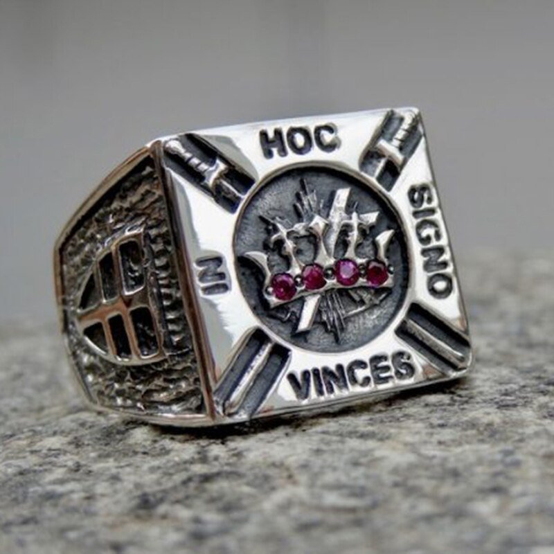 Knights Templar Crown Ring - Chrome Cult