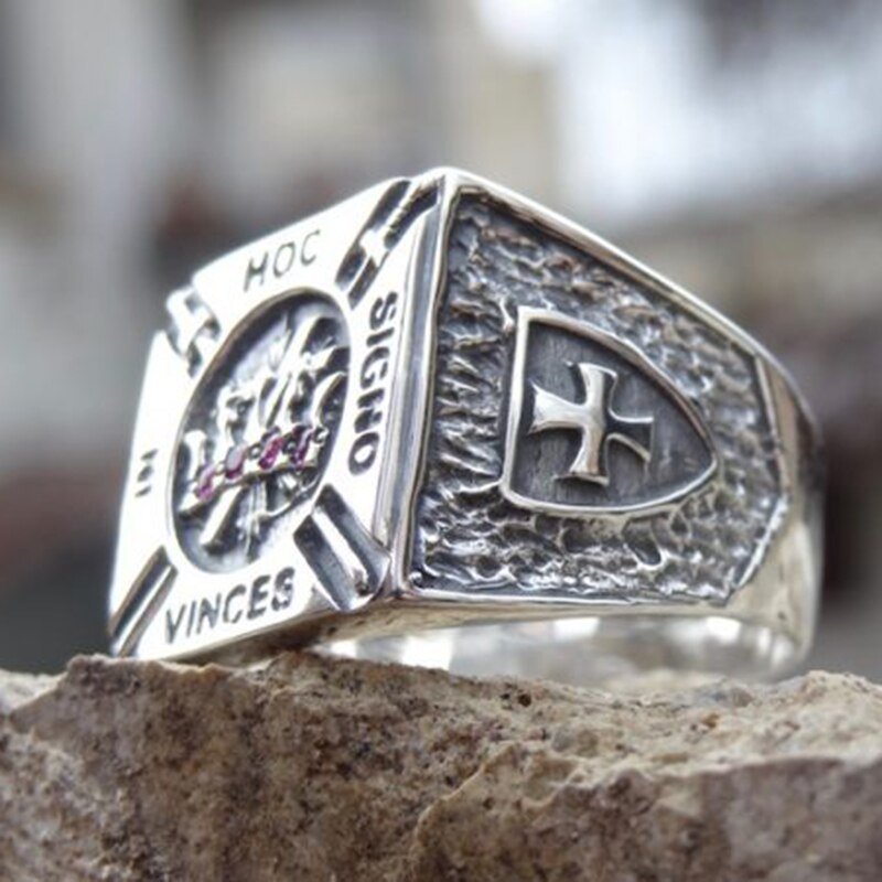 Knights Templar Crown Ring - Chrome Cult