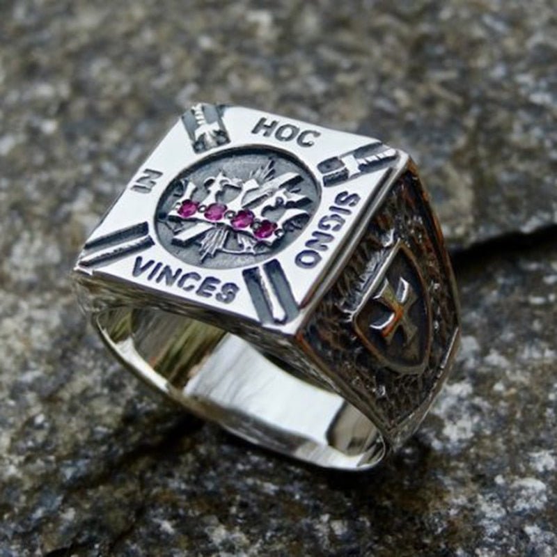 Knights Templar Crown Ring - Chrome Cult