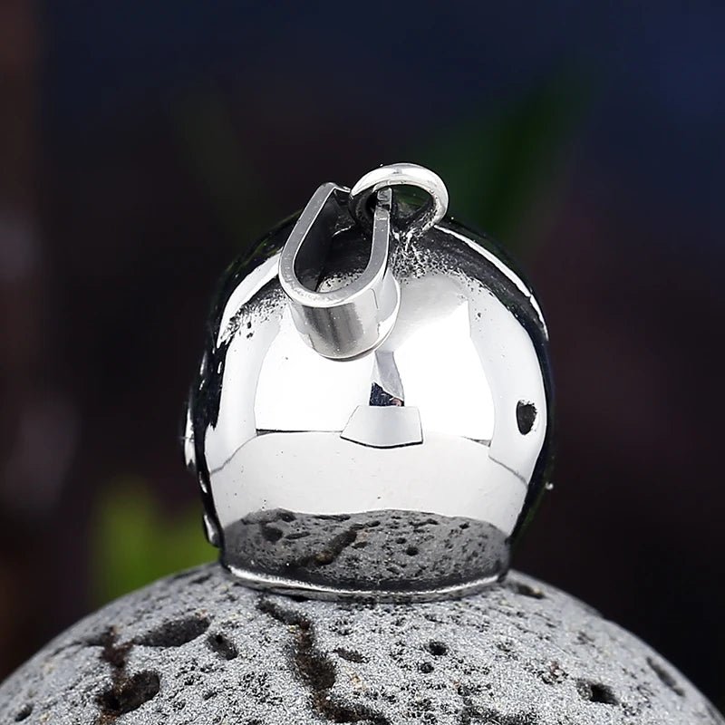 Knock Em Dead Baseball Player Skull Pendant - Chrome Cult