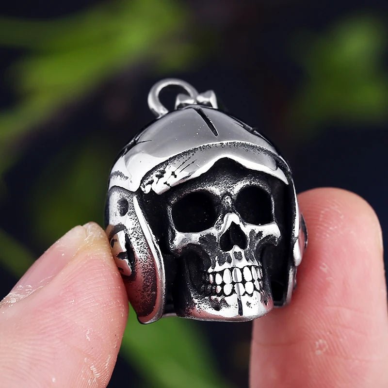 Knock Em Dead Baseball Player Skull Pendant - Chrome Cult
