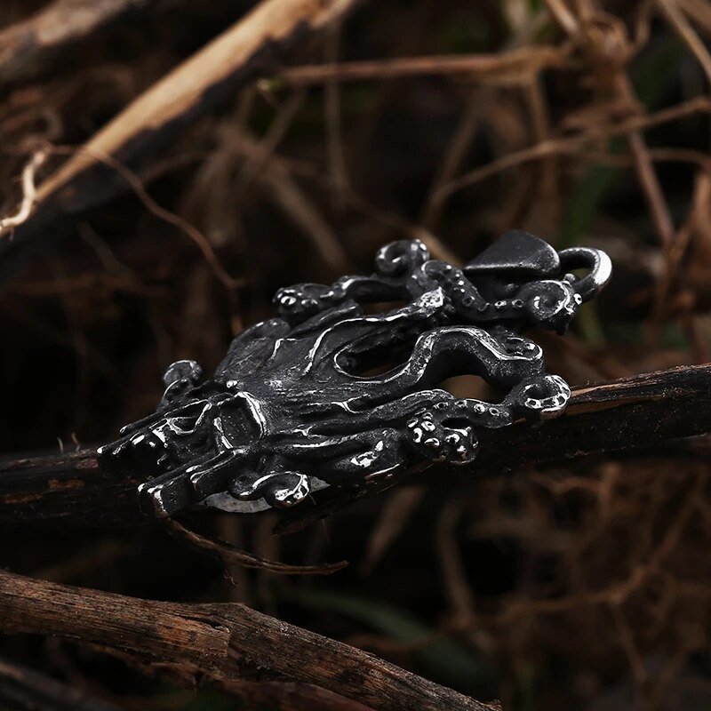 Kraken Skull Of Death Pendant - Chrome Cult