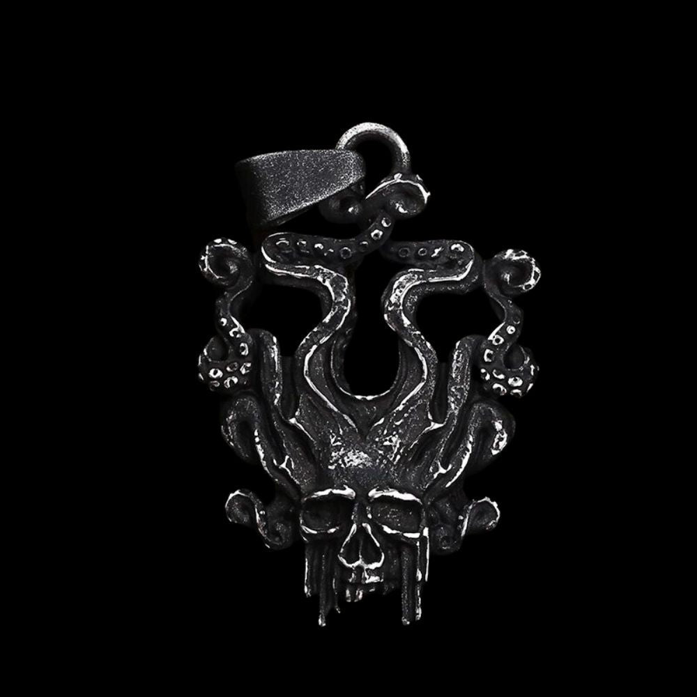 Kraken Skull Of Death Pendant - Chrome Cult