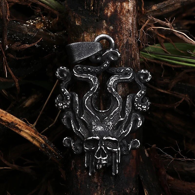 Kraken Skull Of Death Pendant - Chrome Cult