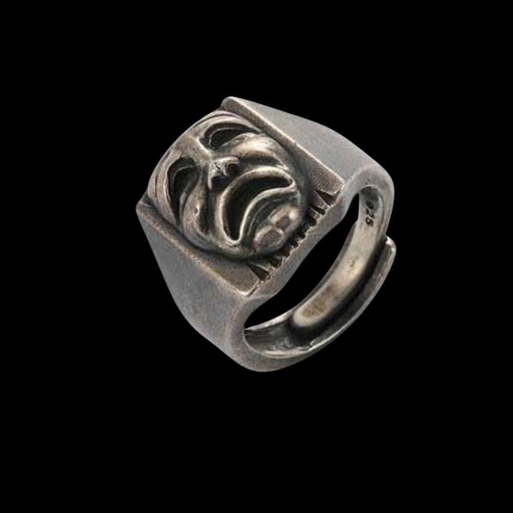 Laugh Now Cry Later Ring | Stainless Steel Gothic Jewelry | Chrome