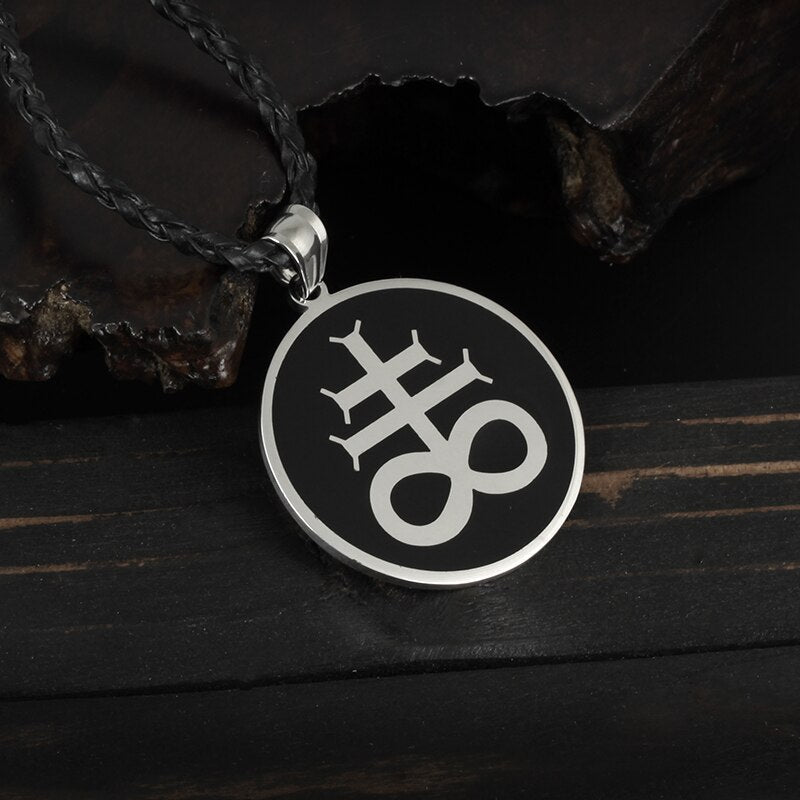 Leviathan Cross Circle Pendant - Chrome Cult