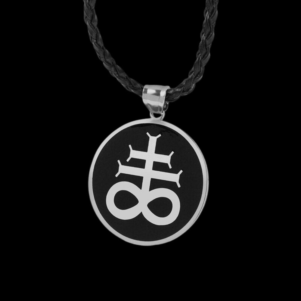 Leviathan Cross Circle Pendant - Chrome Cult