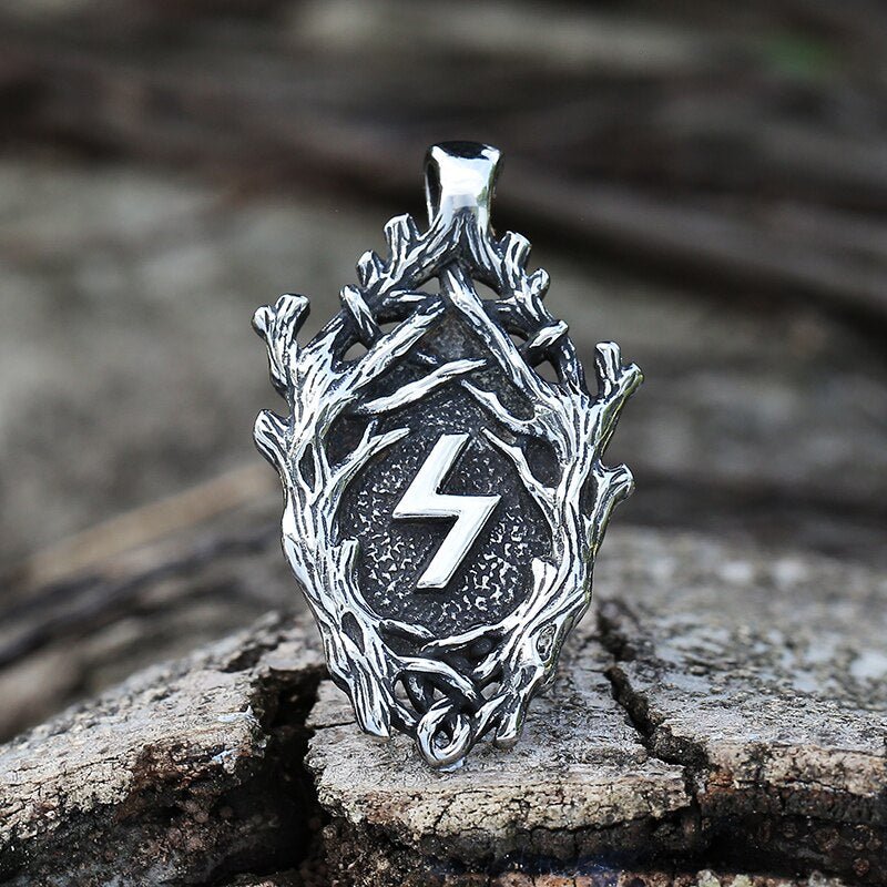 Lightning Branch Pendant - Chrome Cult