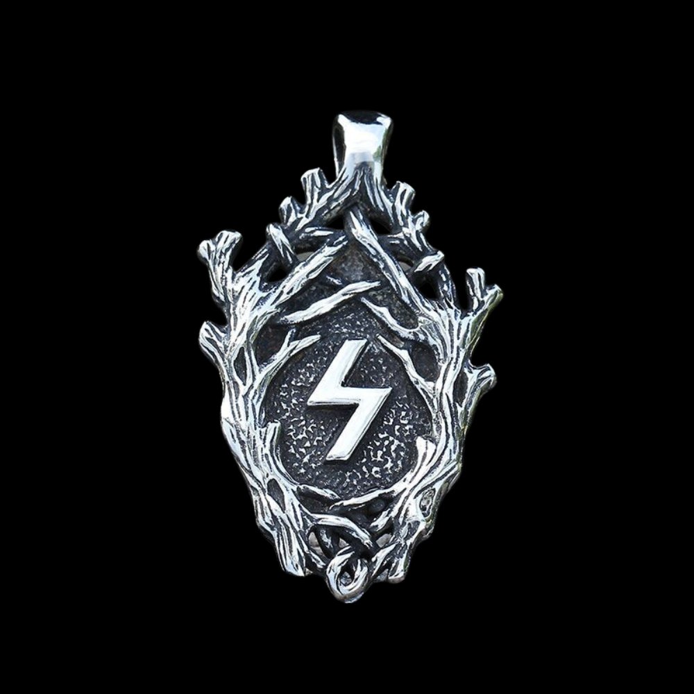 Lightning Branch Pendant - Chrome Cult