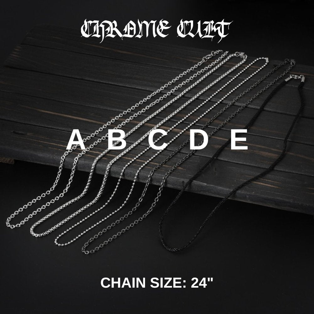 Lucky 8 Snake Pendant - Chrome Cult