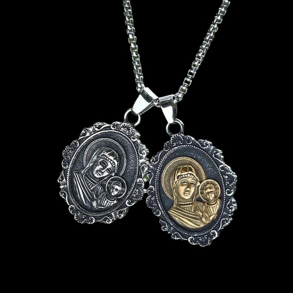 Madonna Virgin Mary Mother Of Jesus Pendant - Chrome Cult