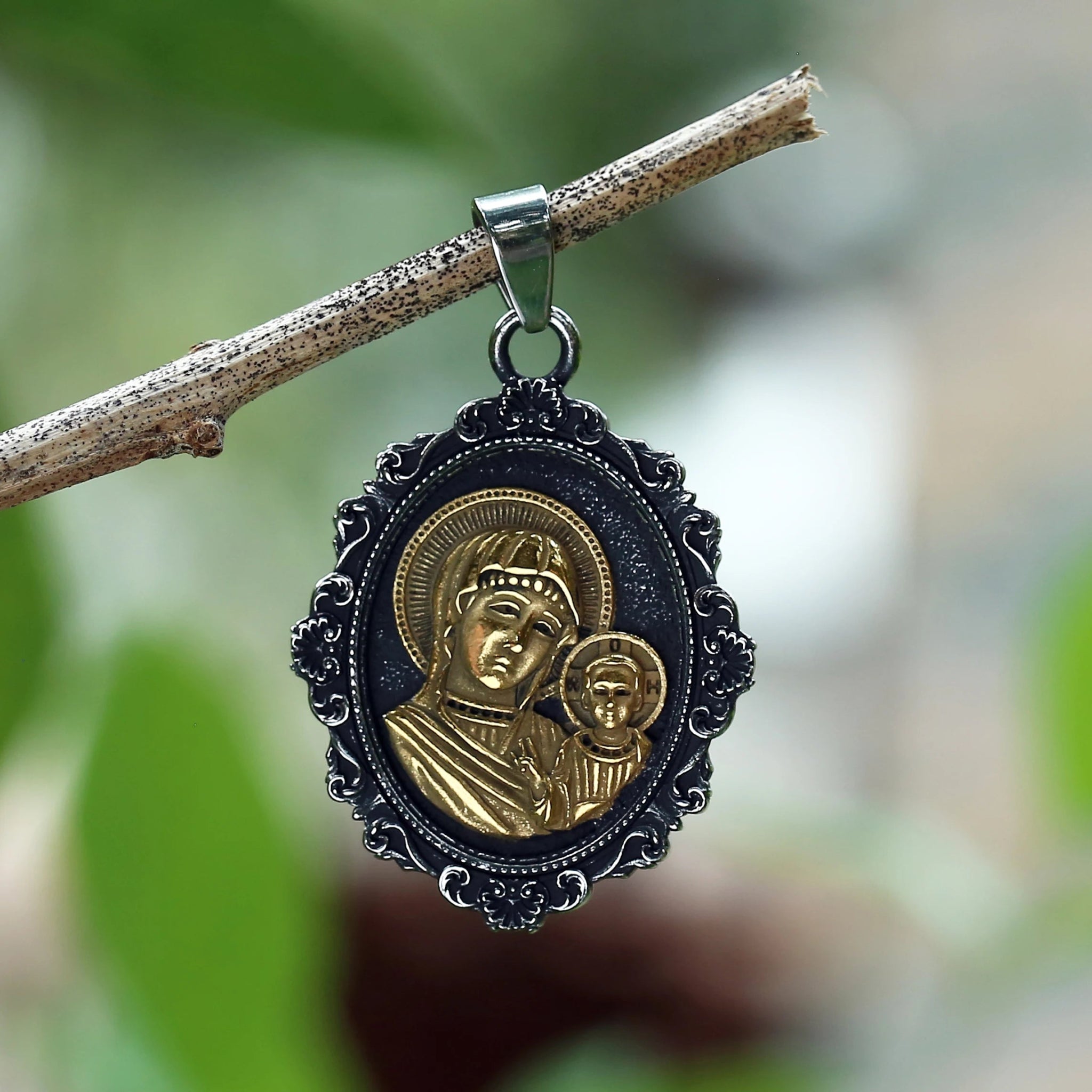 Madonna Virgin Mary Mother Of Jesus Pendant - Chrome Cult