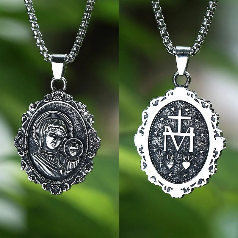 Madonna Virgin Mary Mother Of Jesus Pendant - Chrome Cult